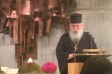 Erzpriester Radu Constantin Miron, Orthodoxe Kirche, Vorsitzender der ACK Deutschland, während seiner Predigt