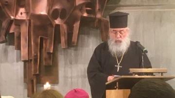 Erzpriester Radu Constantin Miron, Orthodoxe Kirche, Vorsitzender der ACK Deutschland, während seiner Predigt