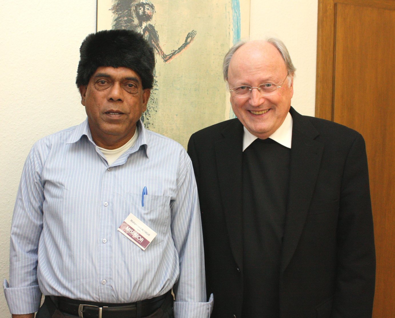Mainz, 13. März 2012: Misereor-Gast Mohammed Alamgir (links) aus Kalkutta besuchte den Missionsdirektor des Bistums Mainz, Domdekan Heinz Heckwolf. (c) Bistum Mainz / Blum