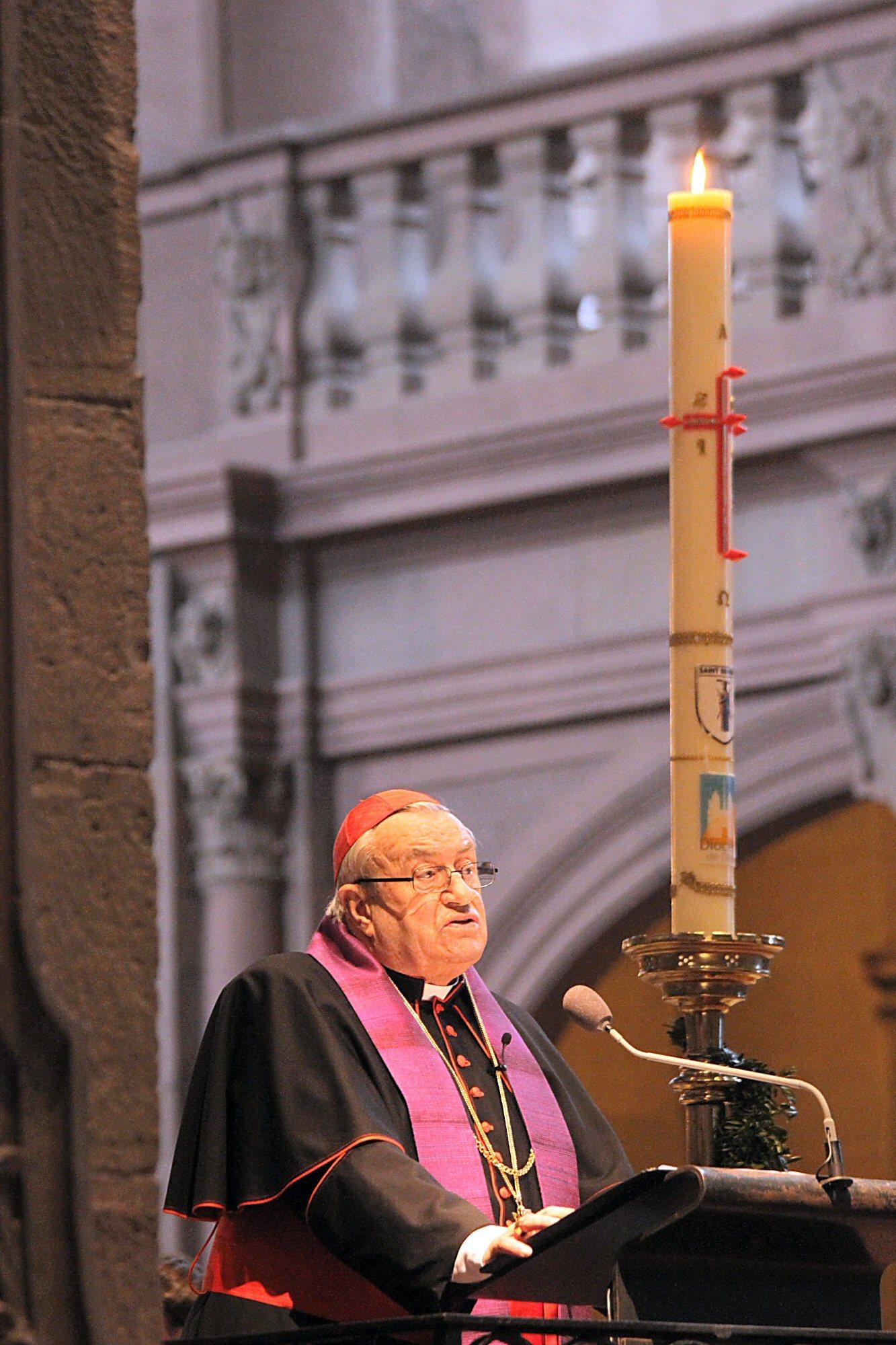 Mainz, 13.5.2014: Kardinal Karl Lehmann erinnerte in seiner Begrüßung an den Genozid in Ruanda.