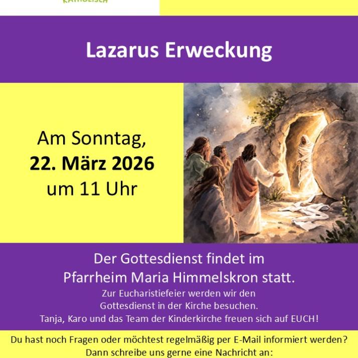 2026-03-22_Einladung_Schulkindergottesdienst_Lazarus Erweckung