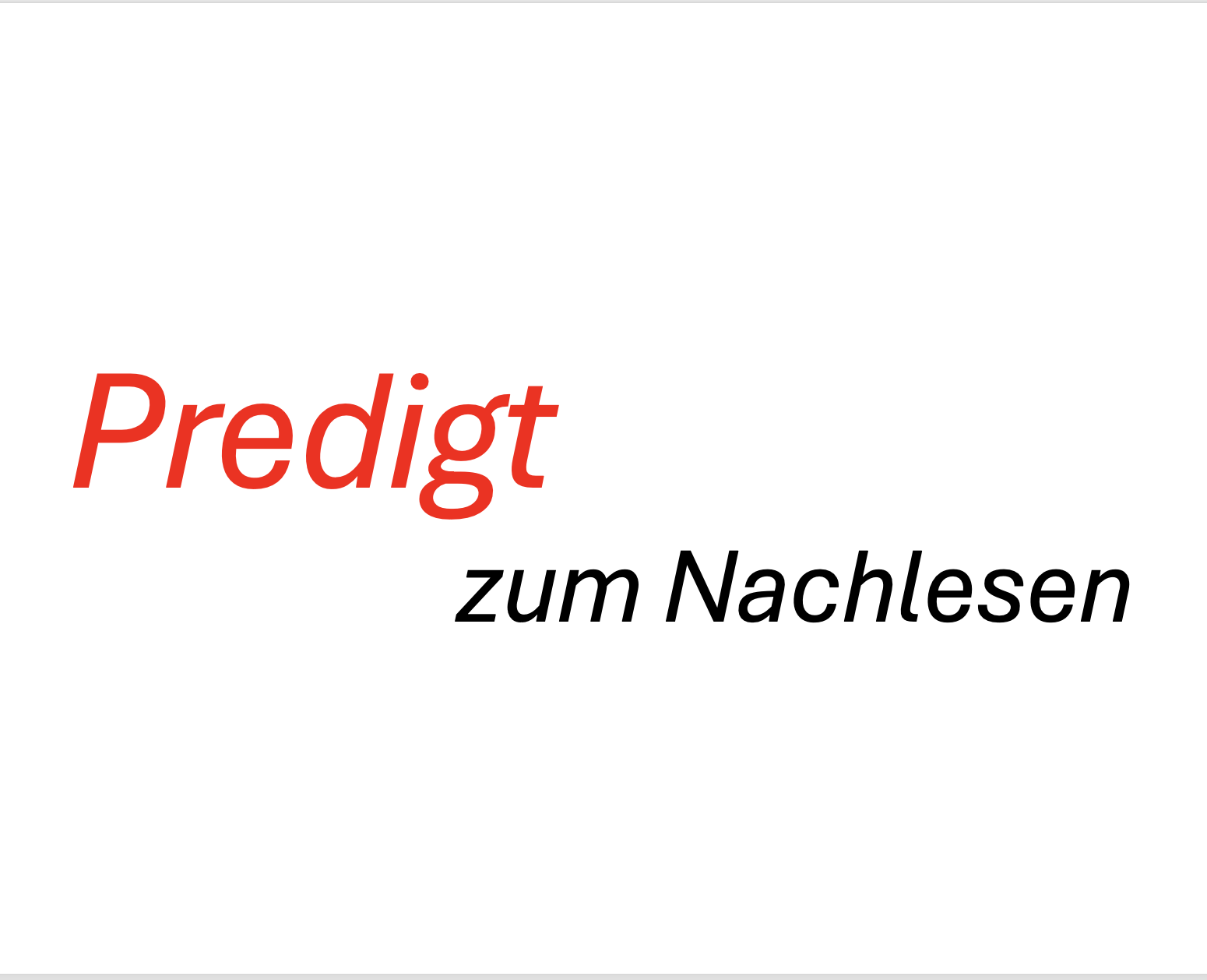 Predigt