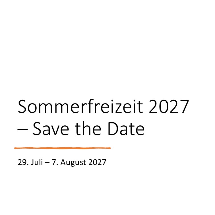 Sommerfreizeit 2027 - Save