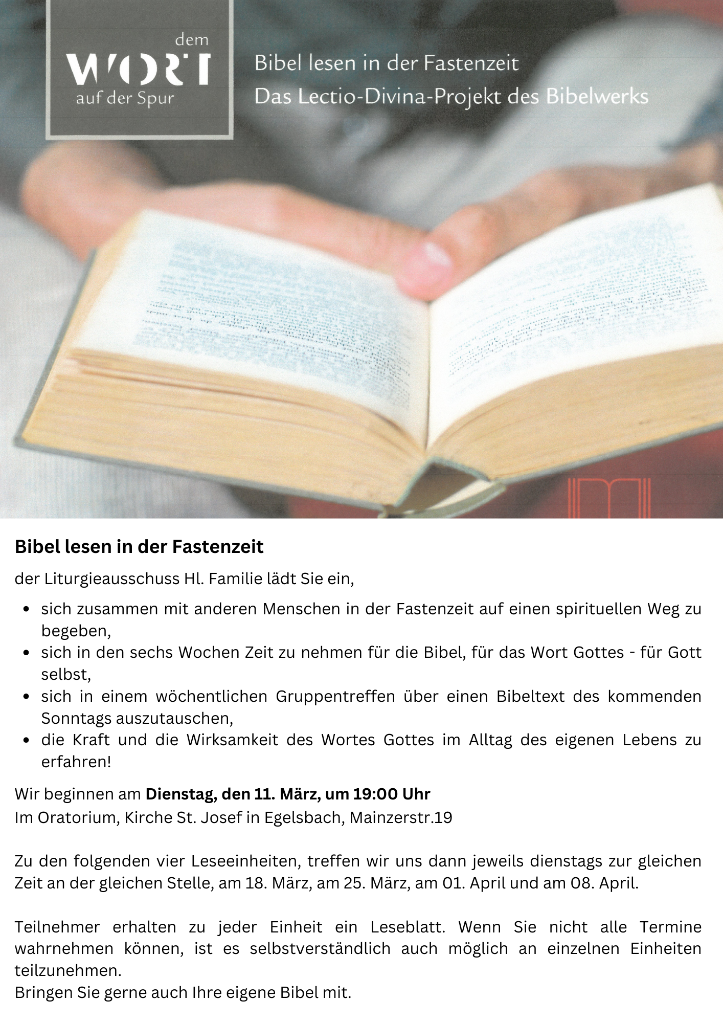 Bibel lesen in der Fastenzeit