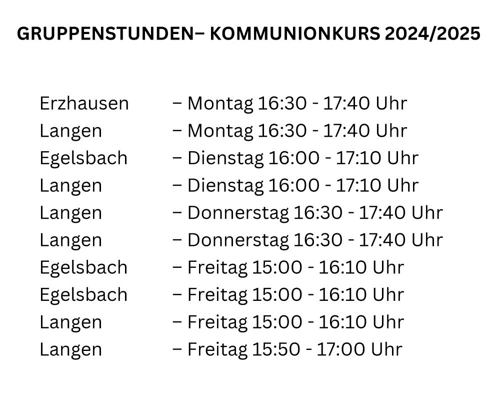 Gruppenstunden 2025