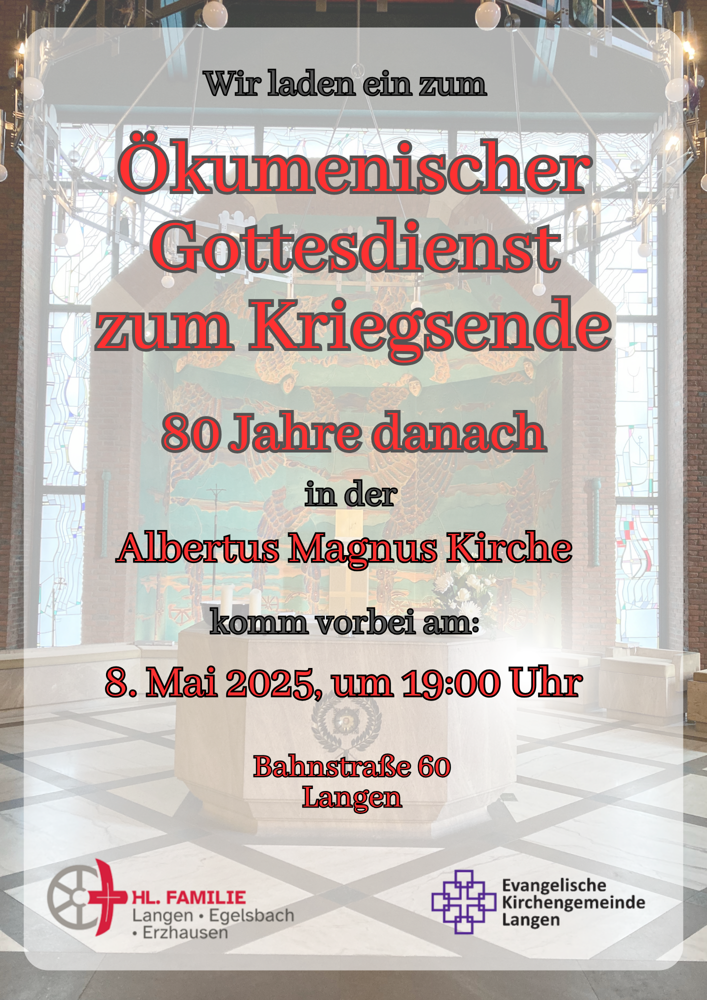 Plakat Kriegsende Gottesdinst