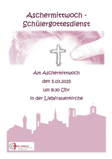 Plakat 2025.Liebfrauen.Aschermittwochschülergottesdienst