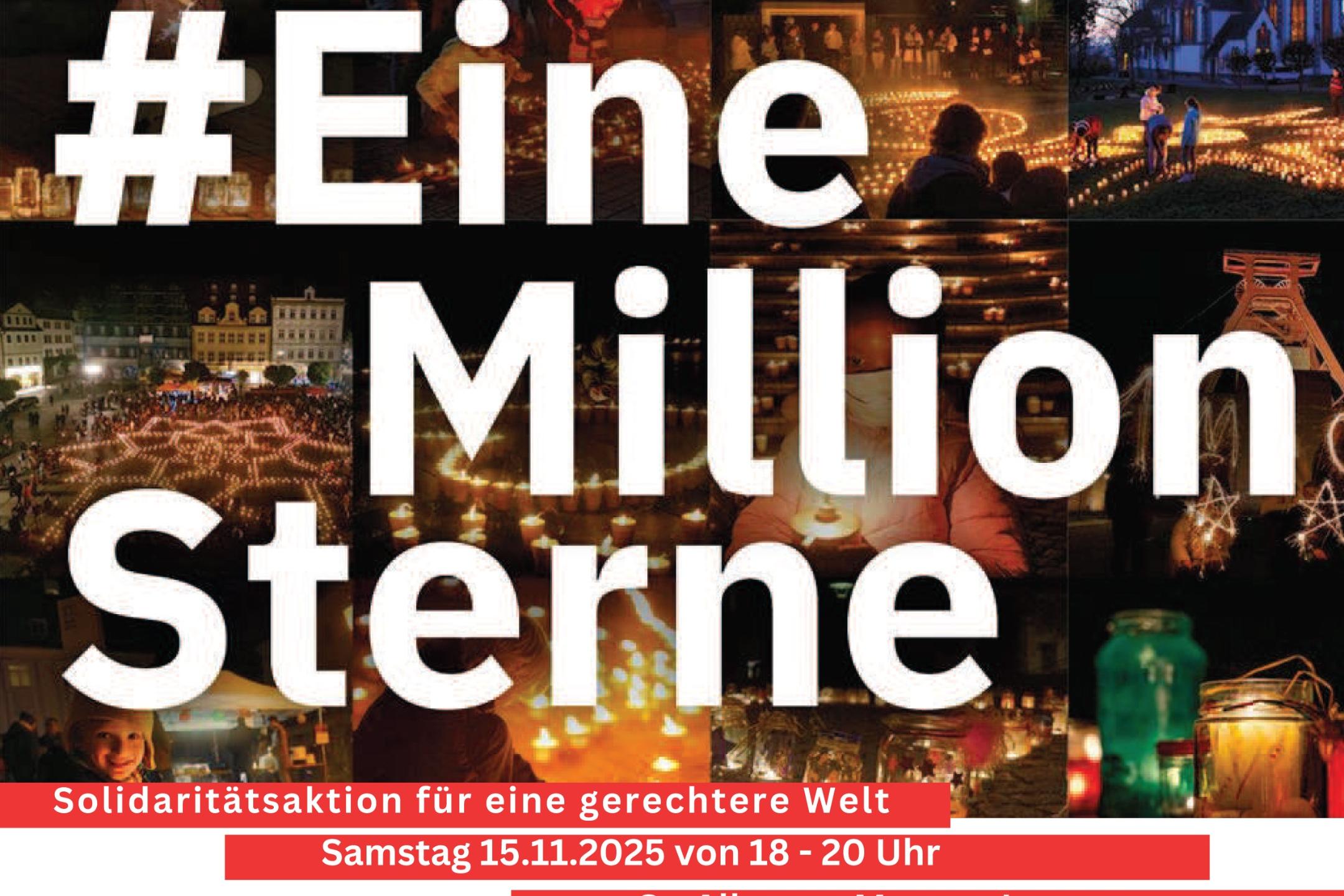 Plakat  Eine Million Sterne Aktion Samstag