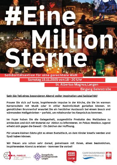 Plakat  Eine Million Sterne Aktion Samstag