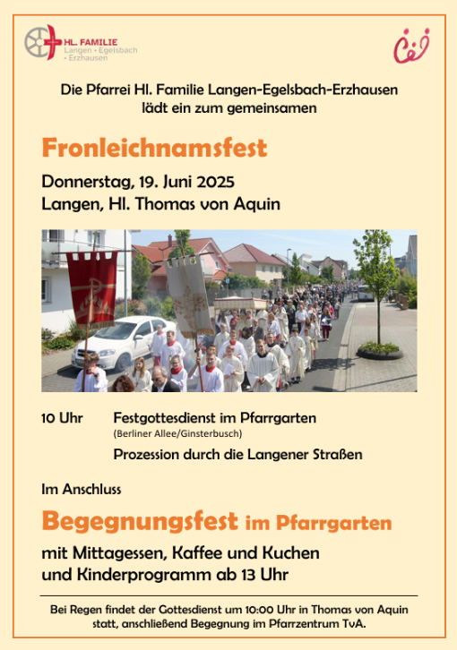 Plakat Fronleichnam 2025