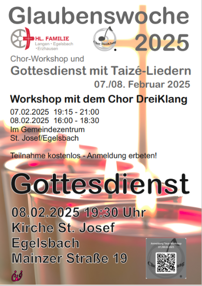 Plakat Taizé Gottesdienst