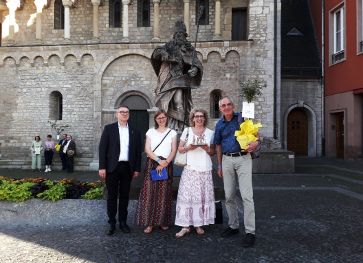 Die Entsendeten aus dem Pastoralraum Langen Egelsbach zum Richtfest nach Mainz
