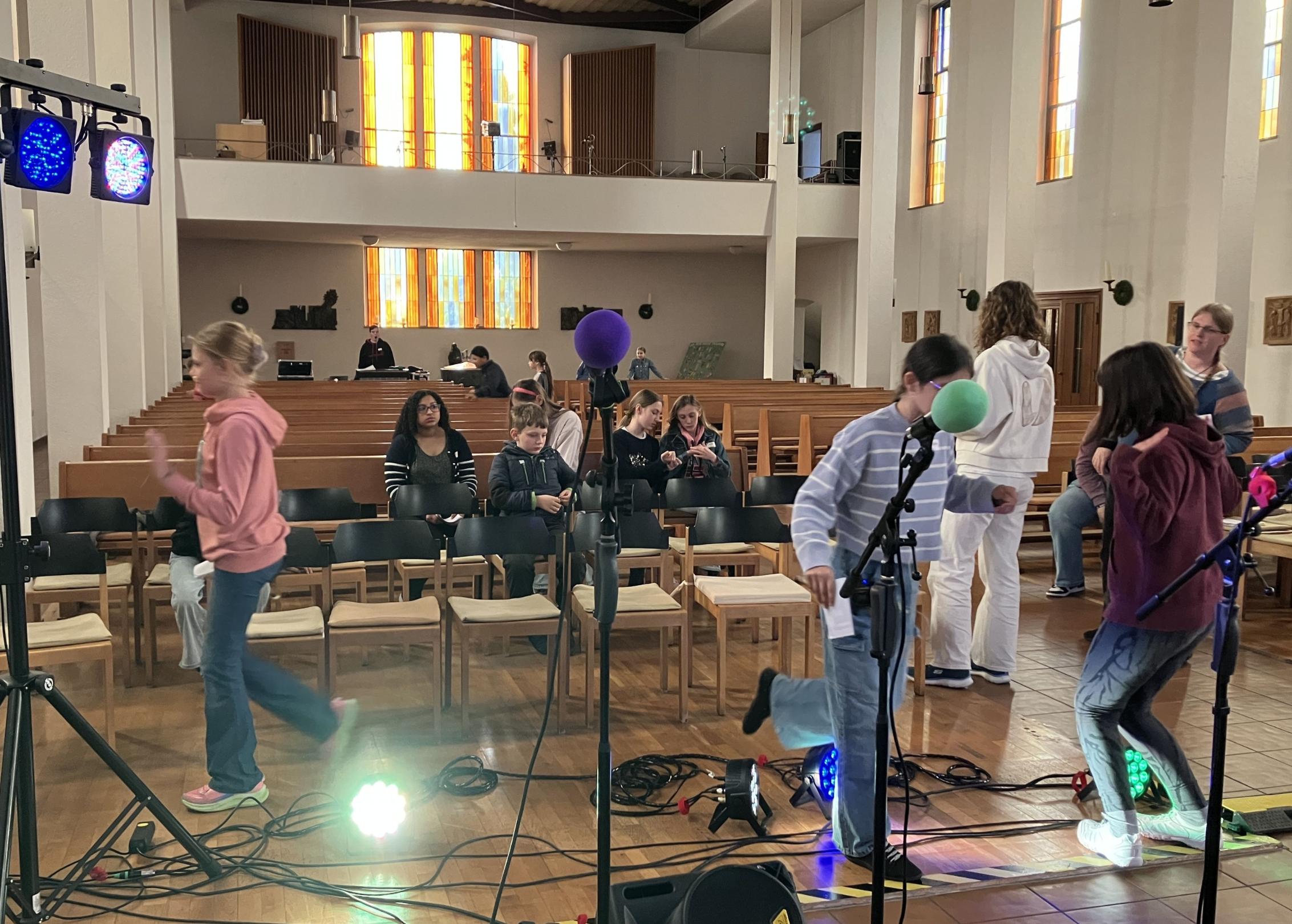 Technikaufbau und Probe