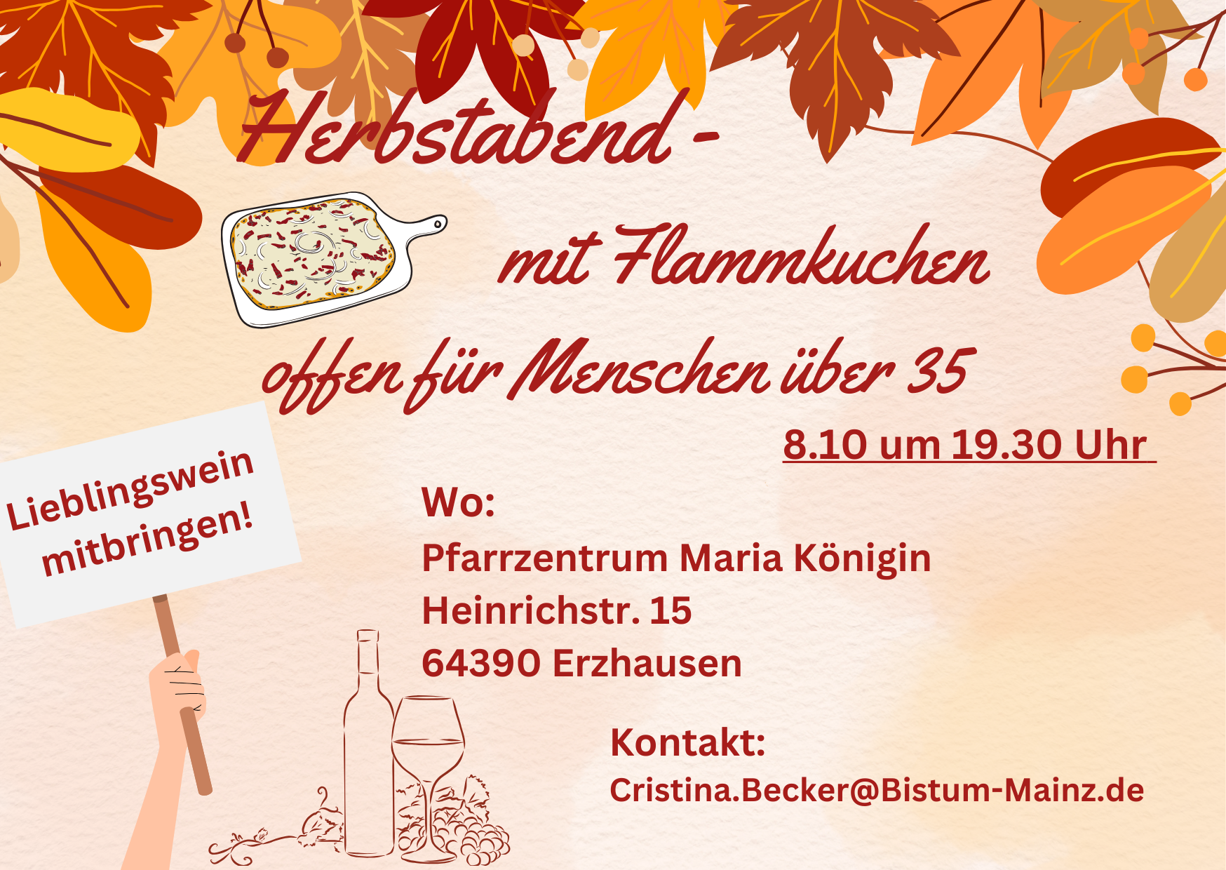 Ü35.Herbstabend mit Flammkuchen