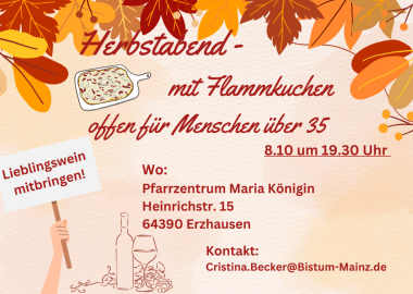 Ü35.Herbstabend mit Flammkuchen