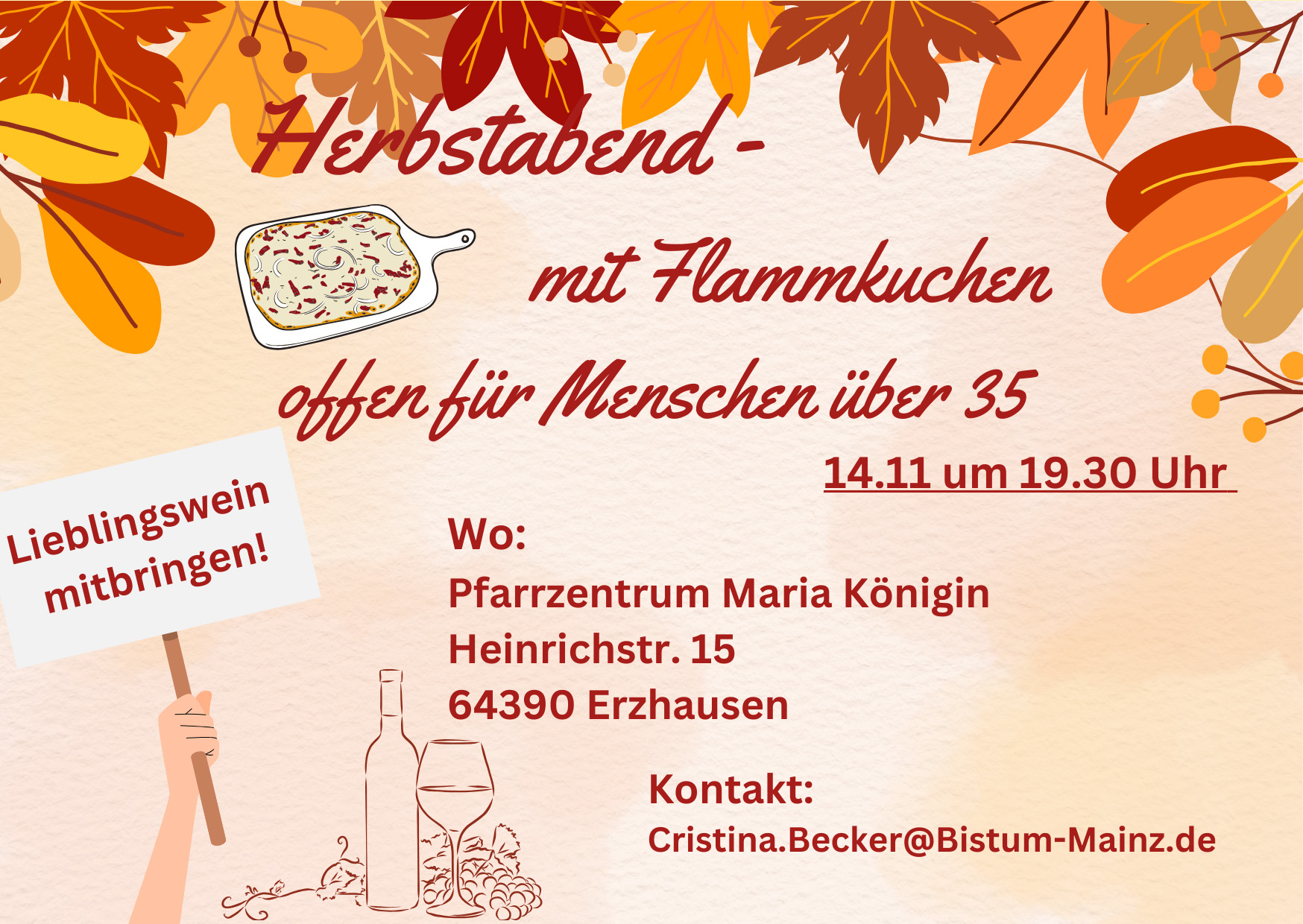 ü35  Herbstabend  mit Flammkuchen