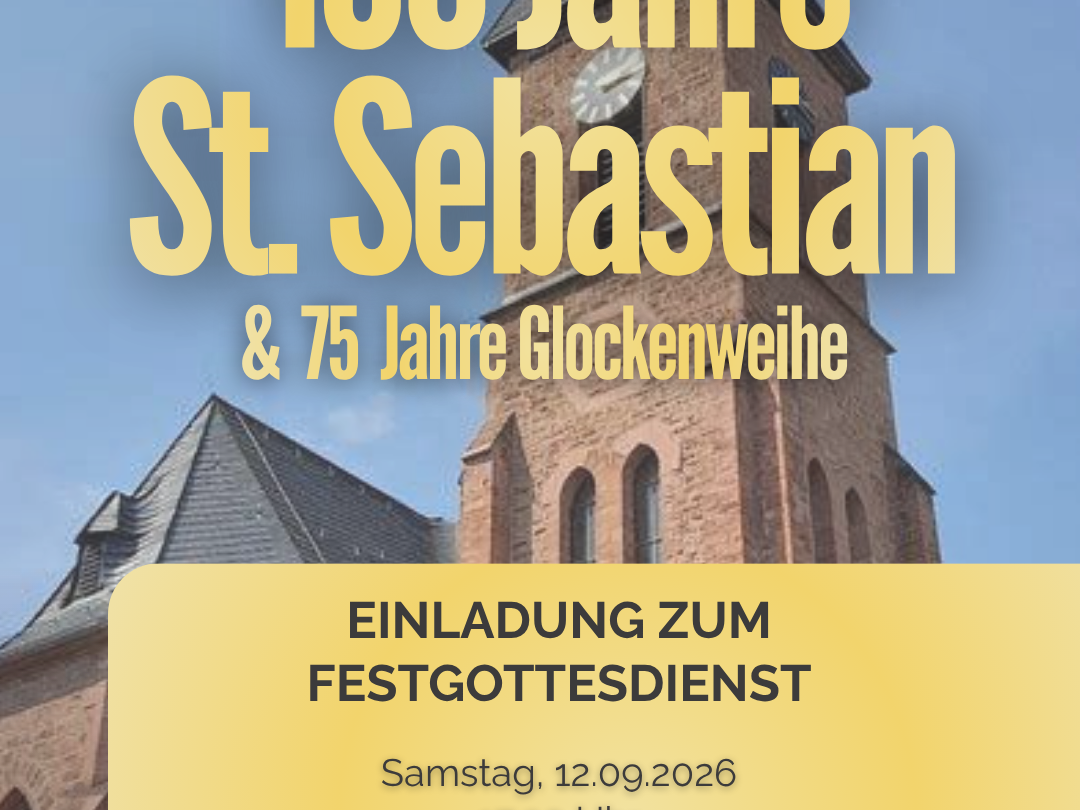Plakat zur Veranstaltung 100 Jahre St Sebastian