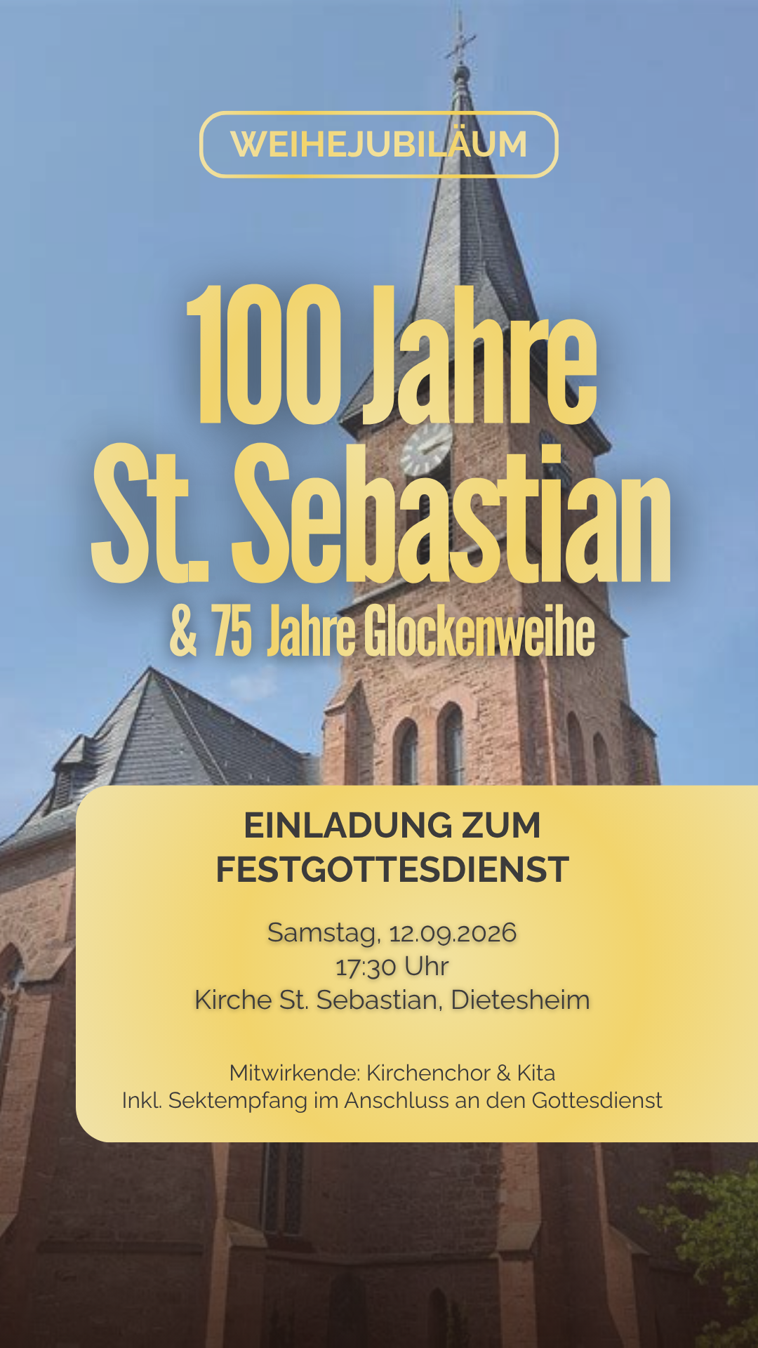Plakat zur Veranstaltung 100 Jahre St Sebastian
