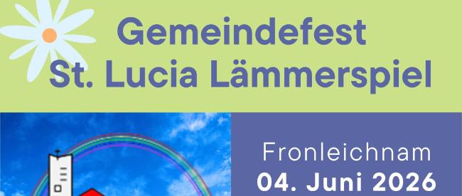 Plakat mit Infos zum Gemeindefest