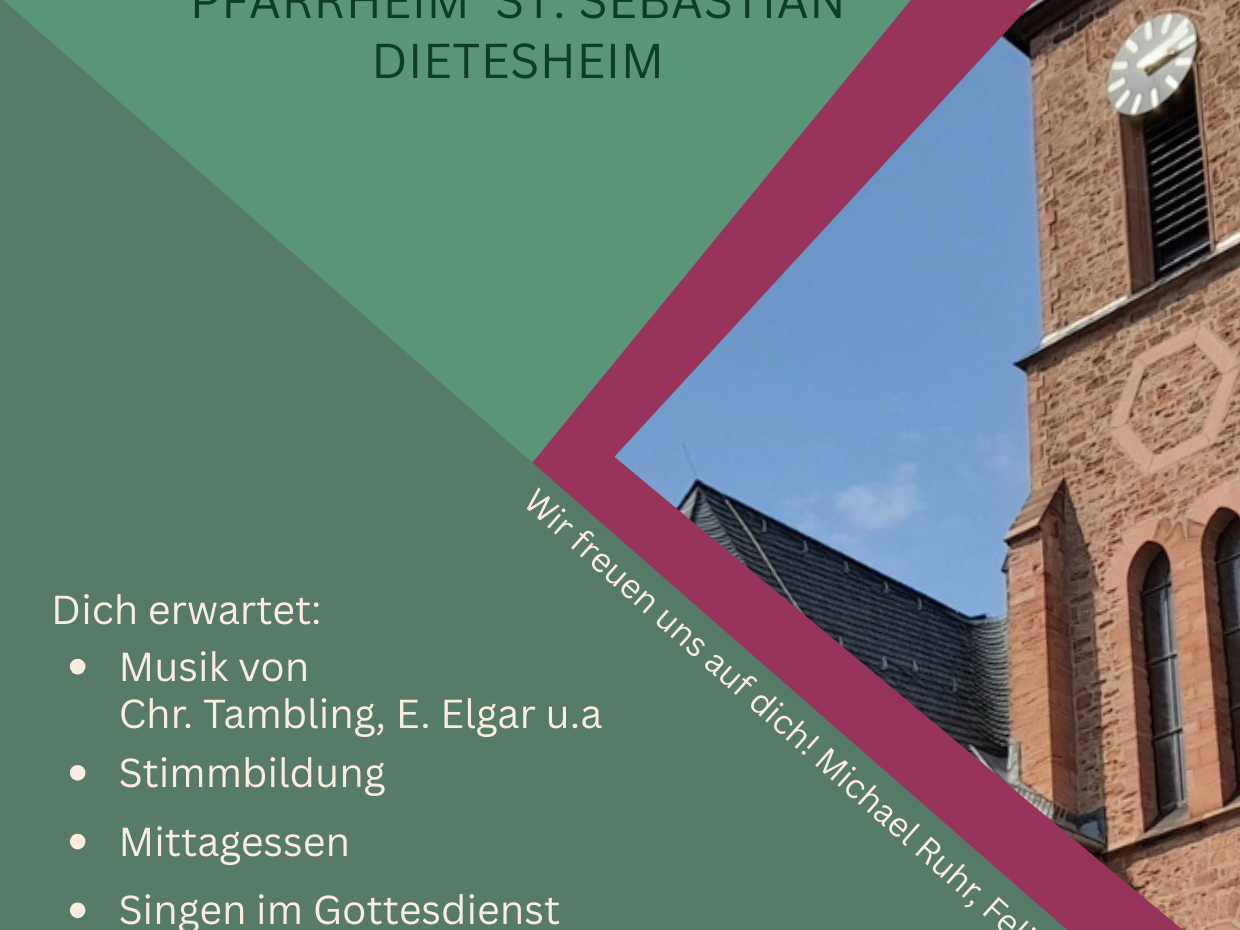 Flyer für den Chortag Region Mainlinie