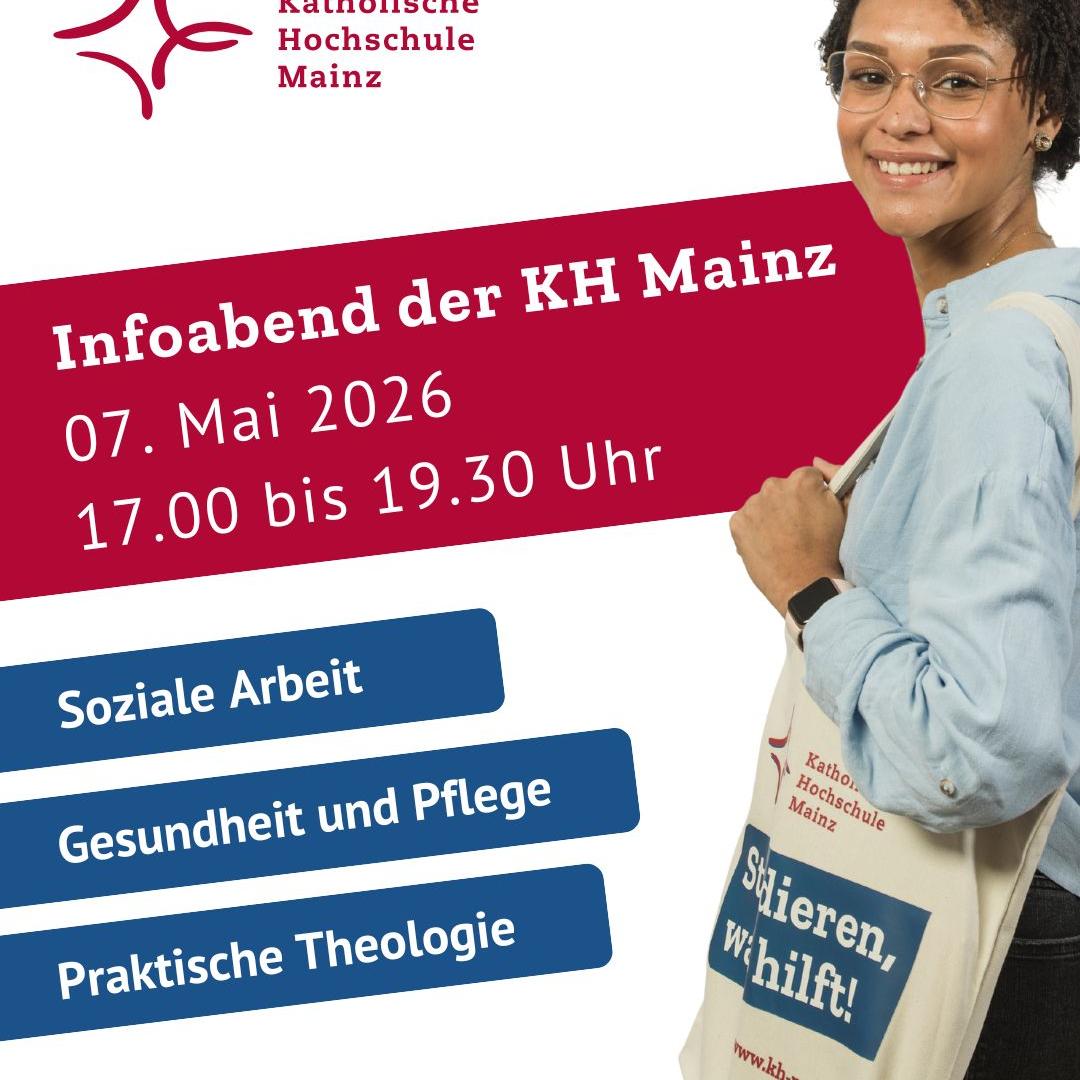 Flyer zur Werbung des Infoabends der KH Mainz