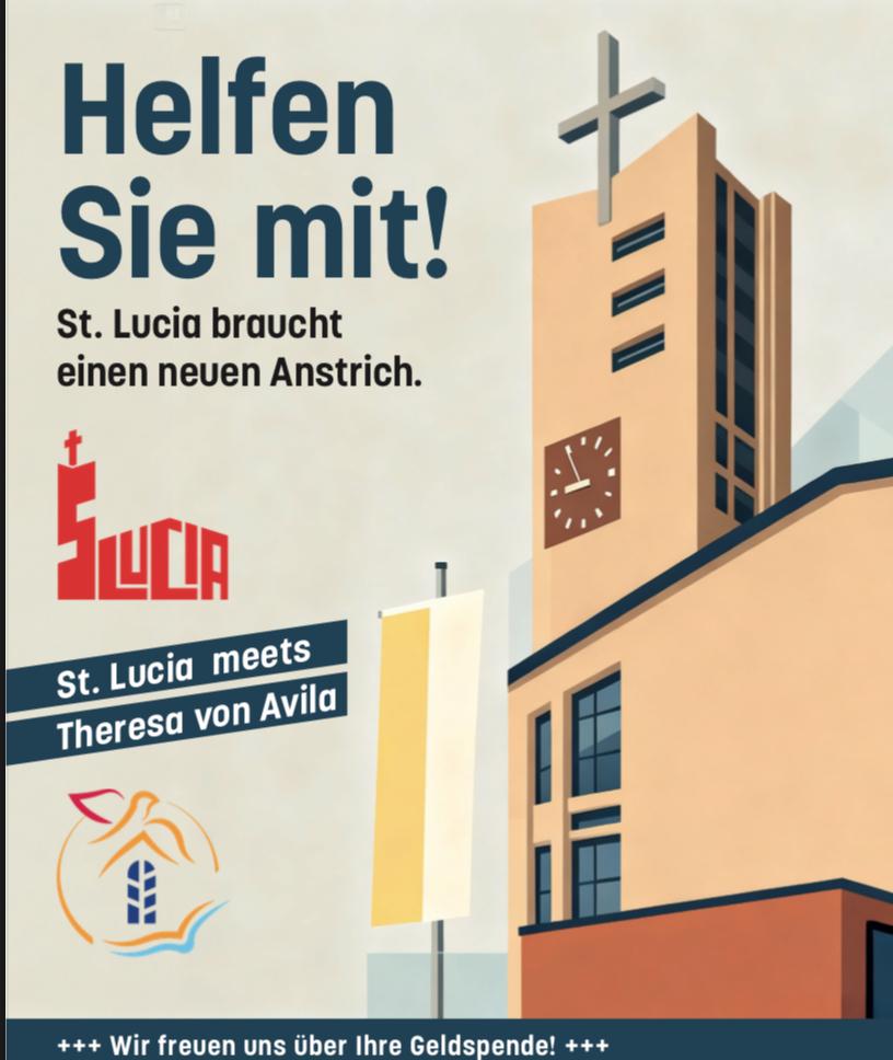 Hinweisbild auf die Kirchenrenovierung mit Spendenaufruf