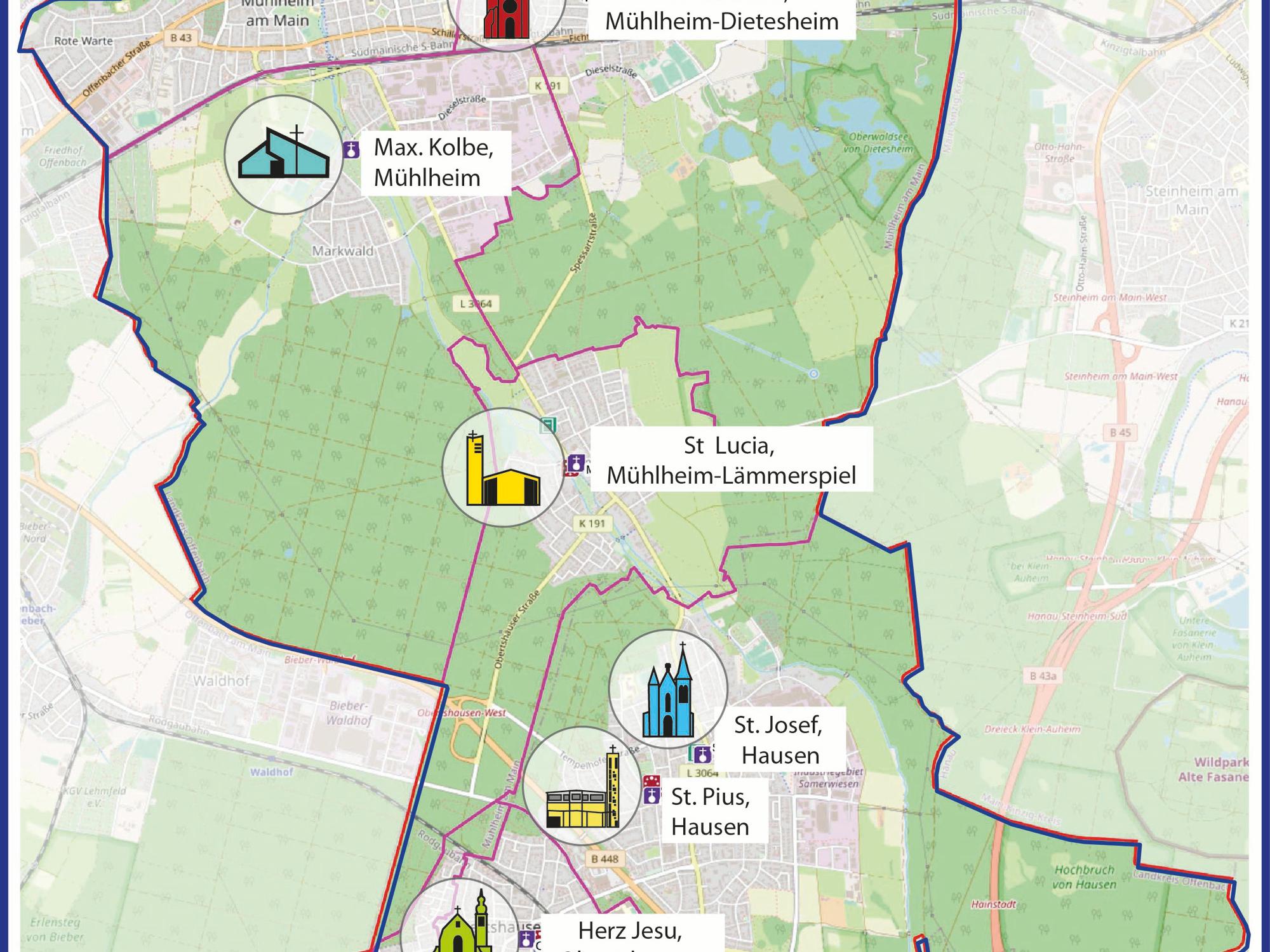 Karte des PR Mühlheim-Obertshausen