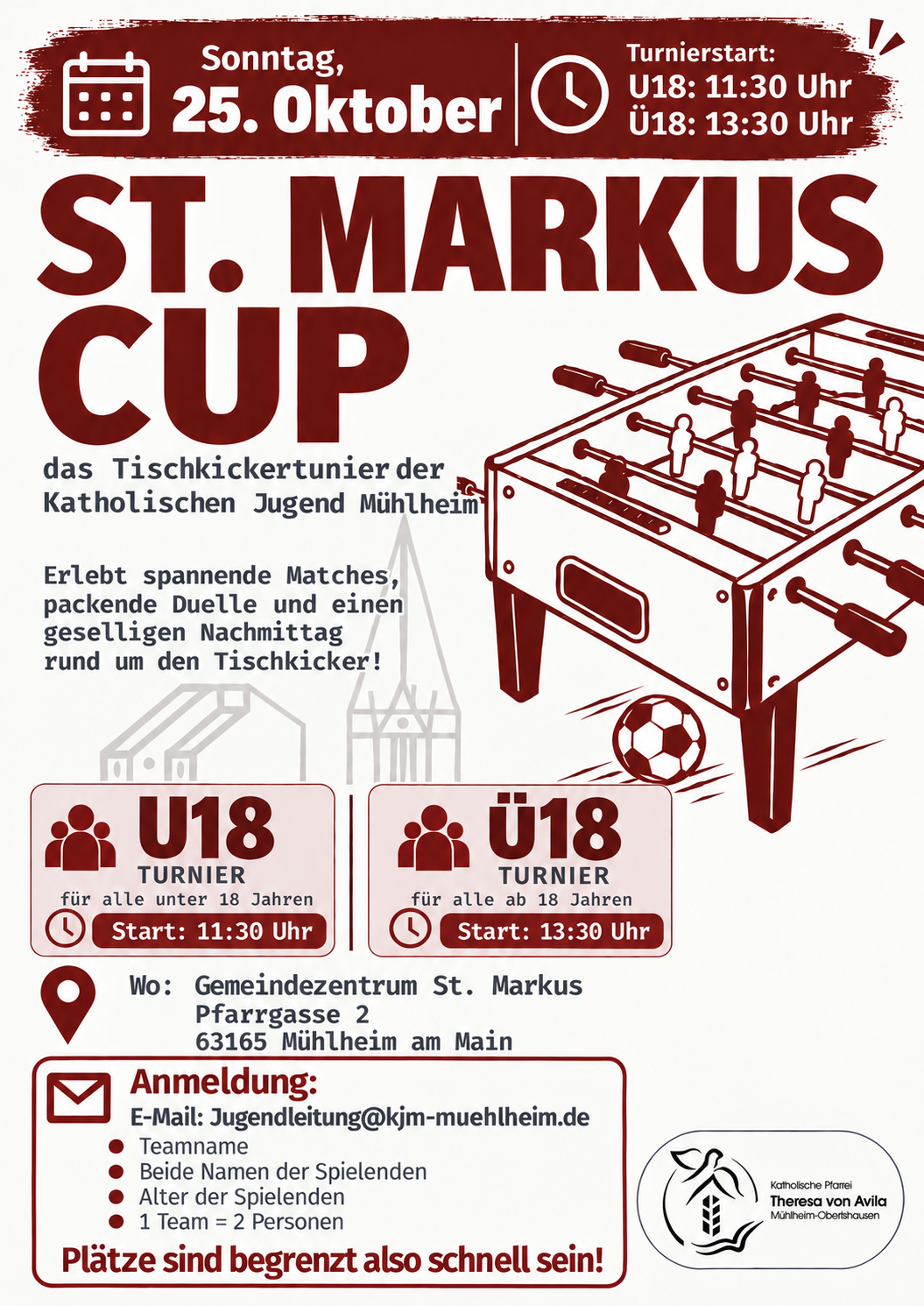 Tischkicker Werbung Neu
