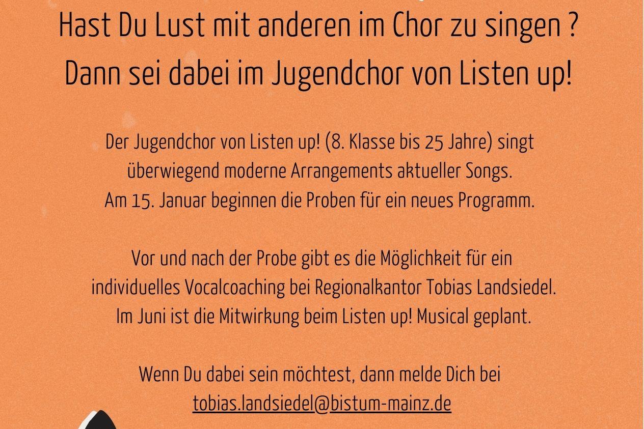 Flyer Sing mit! - Jugendchor