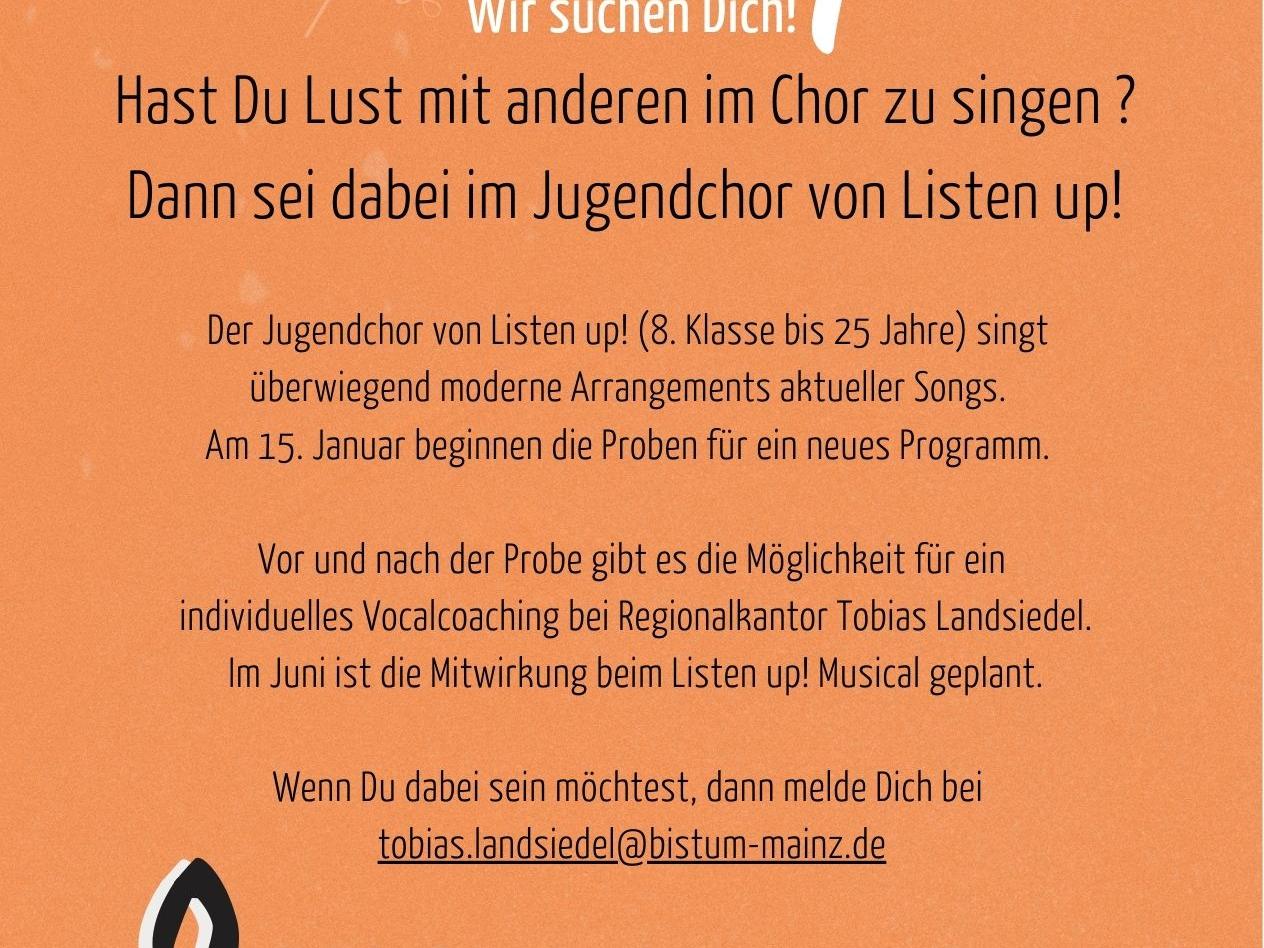 Flyer Sing mit! - Jugendchor