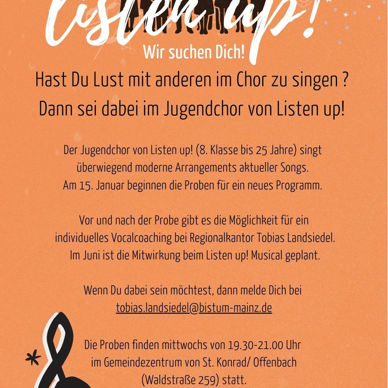 Flyer Sing mit! - Jugendchor