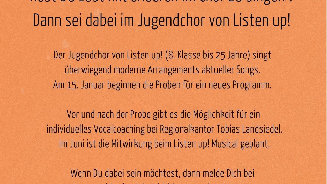 Flyer Sing mit! - Jugendchor