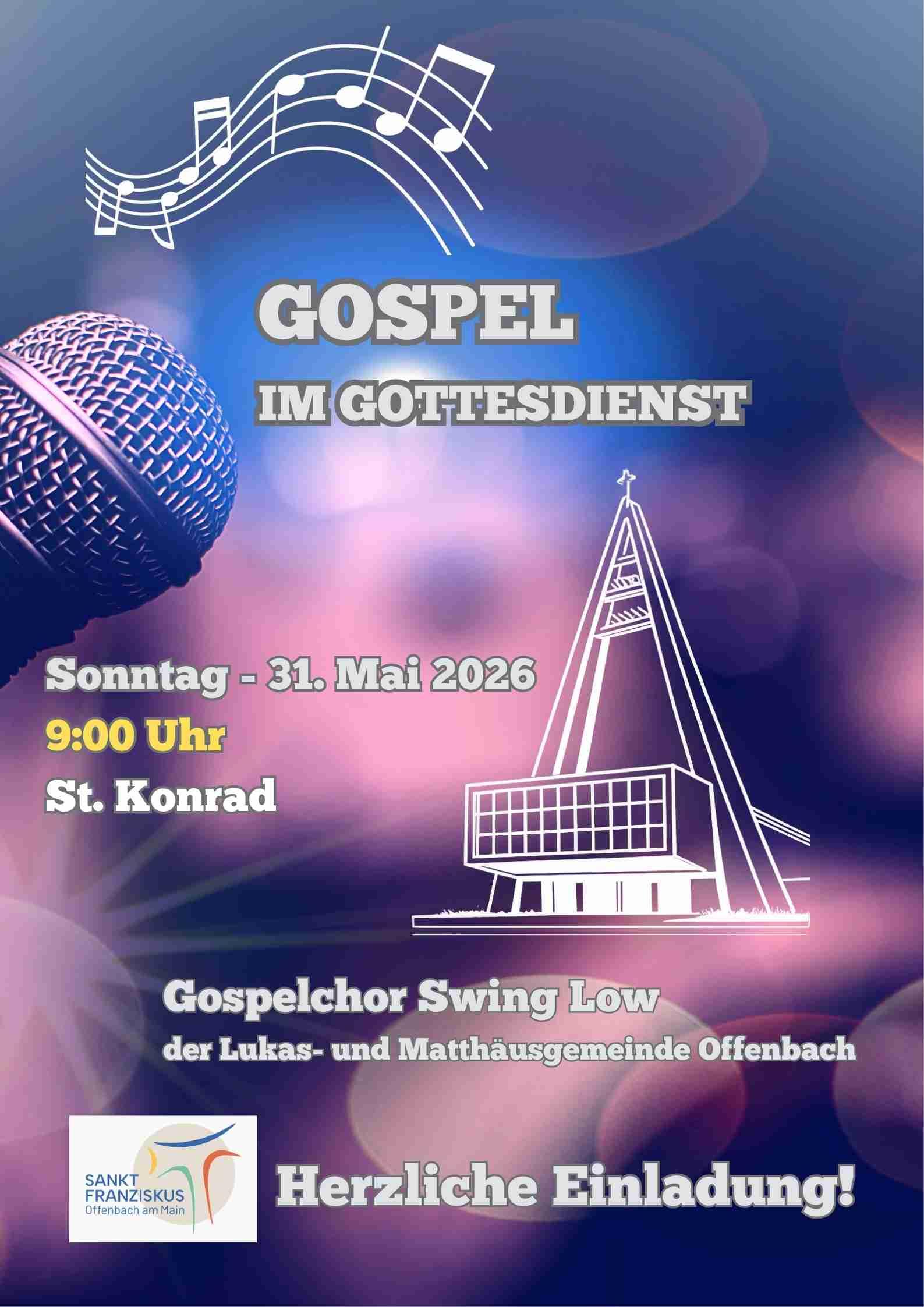 Gospelchor in Gottesdienst am 31.05.
