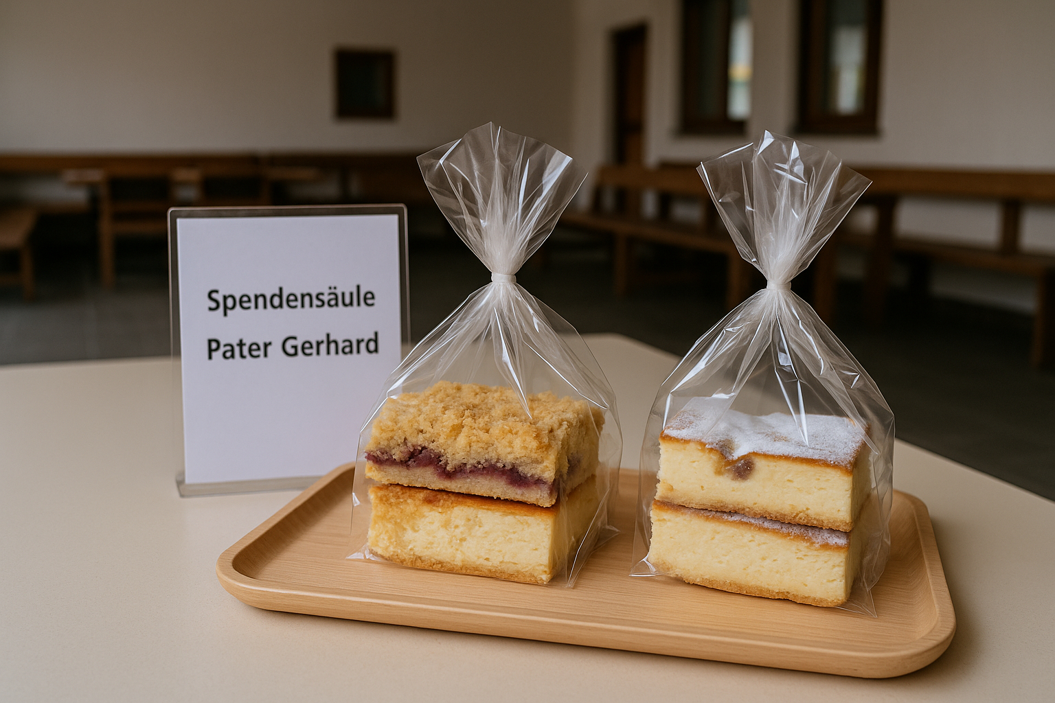 Kuchenverkauf Pater Gerhard