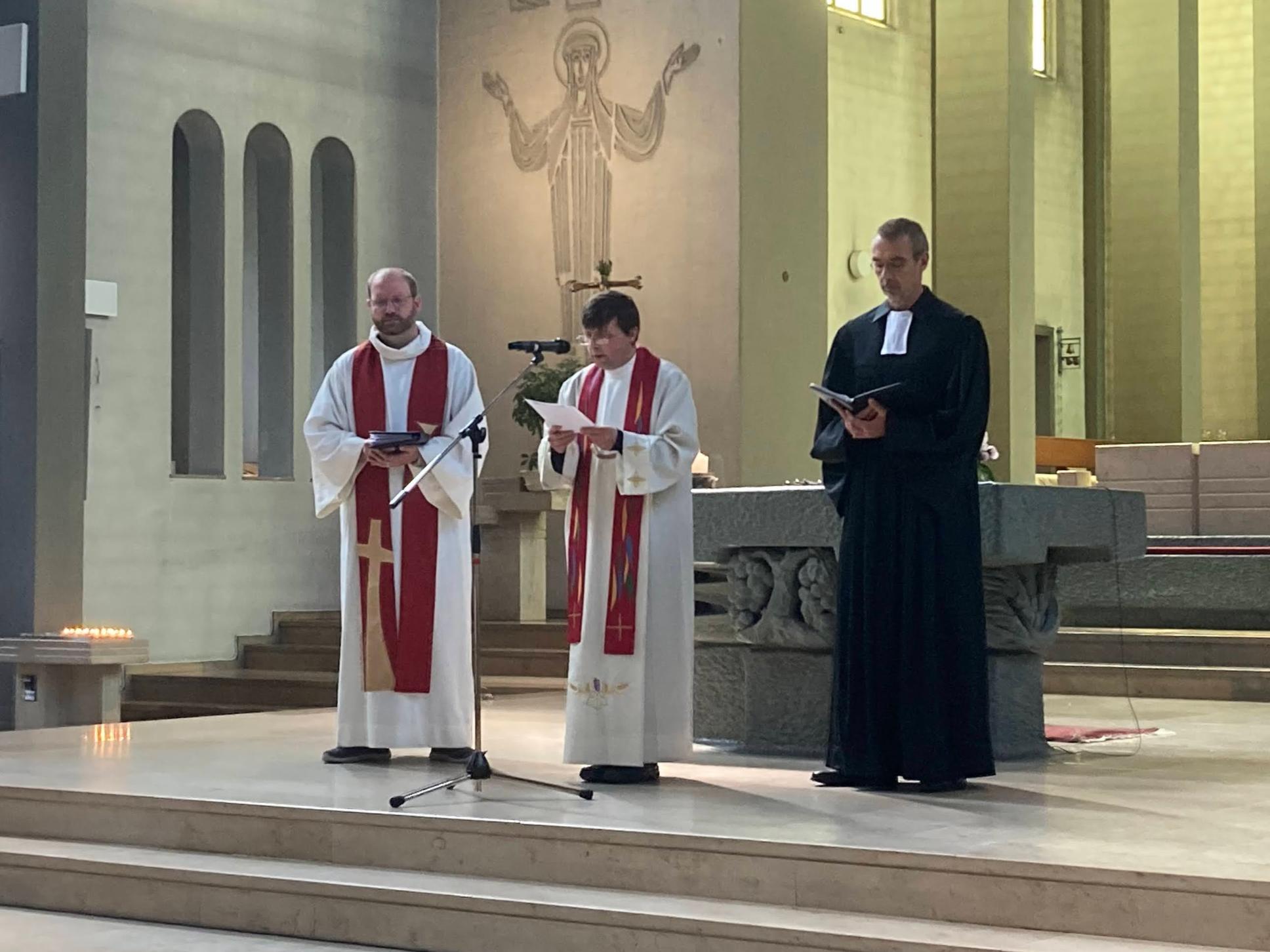 Ökumenischer Gottesdinest mit Anton Lucaci, katholisch, Lothar Haag, alt-katholisch und Thomas Jourdan, evangelisch