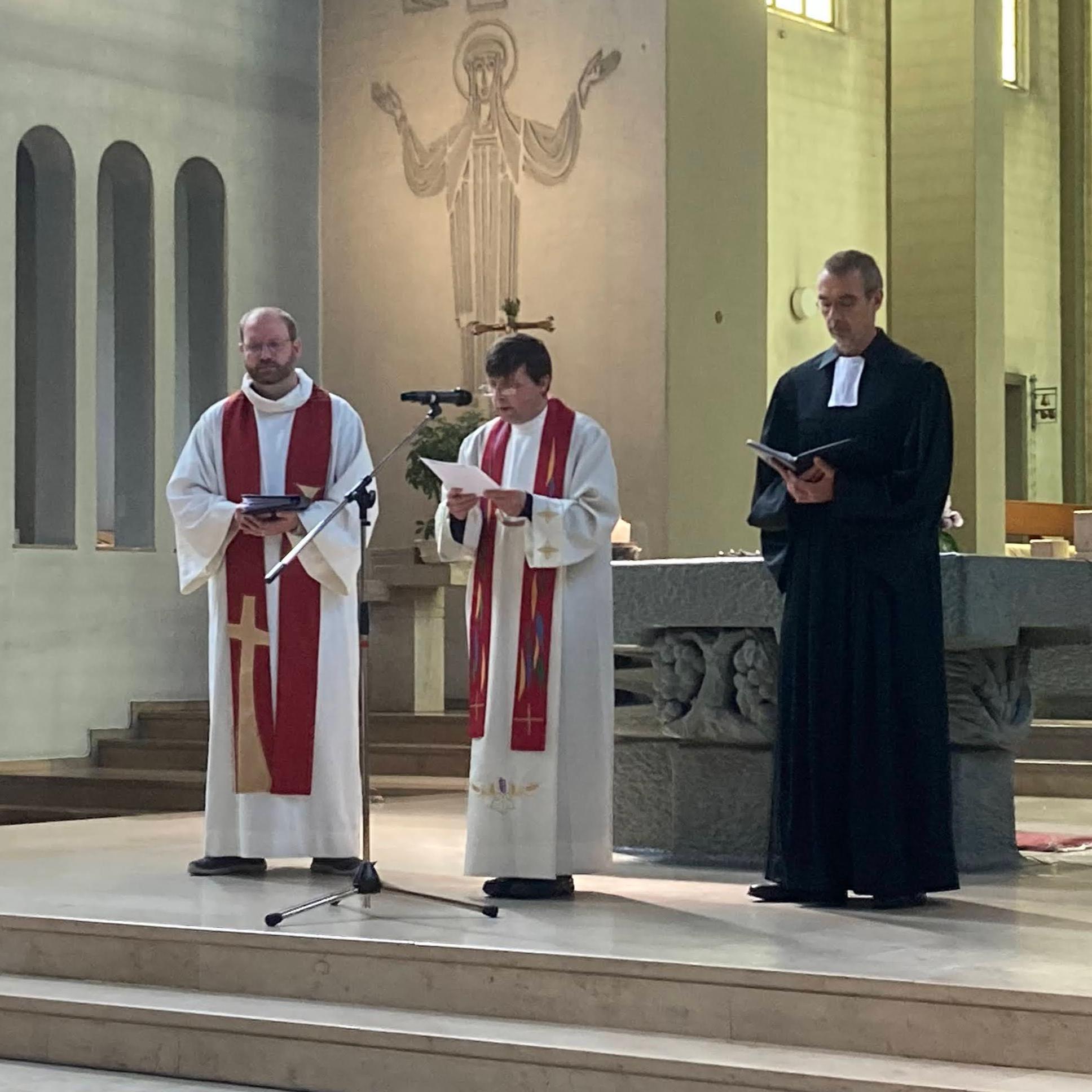 Ökumenischer Gottesdinest mit Anton Lucaci, katholisch, Lothar Haag, alt-katholisch und Thomas Jourdan, evangelisch