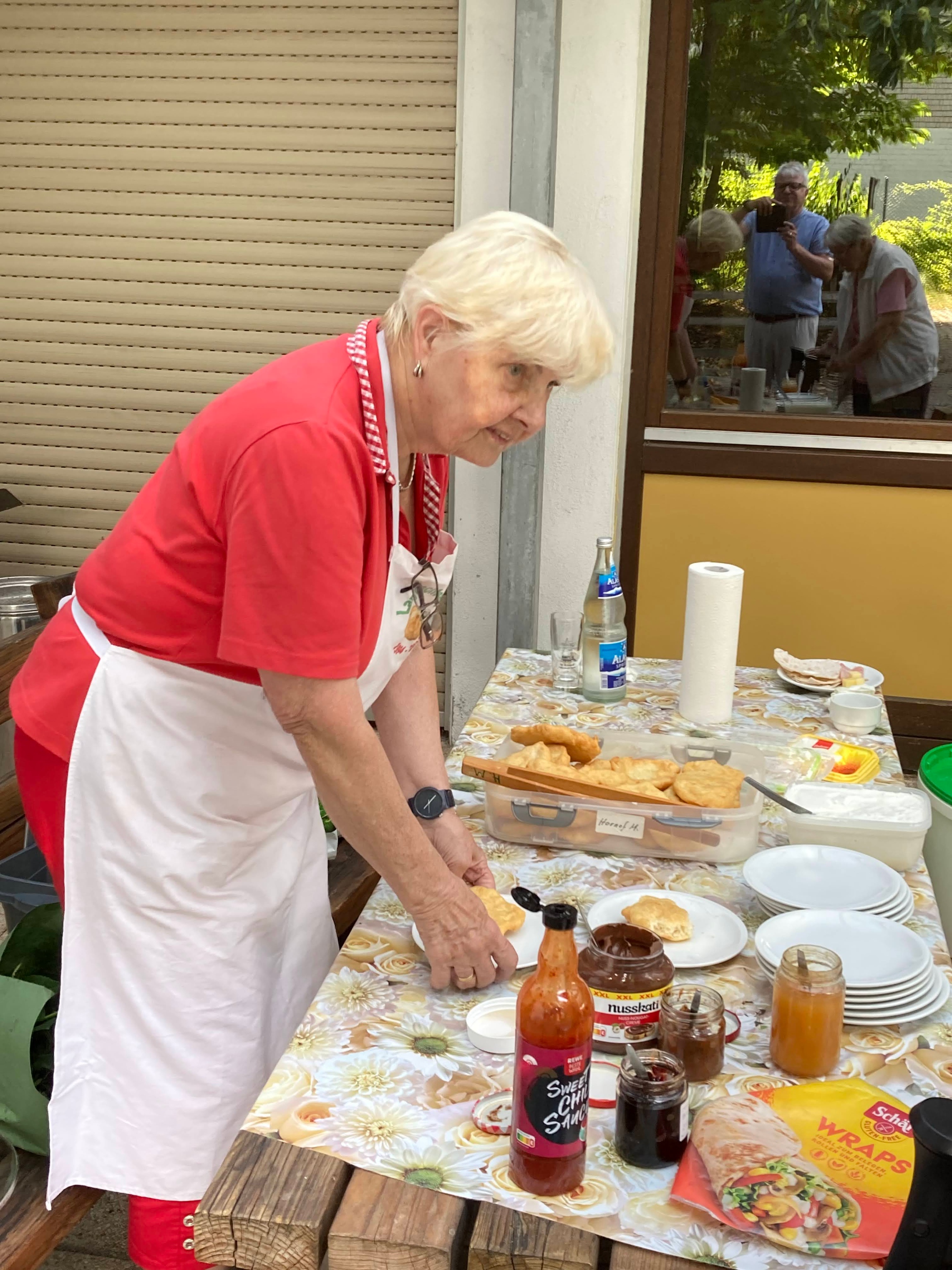 Langos, frisch zubereitet in St. Konrad
