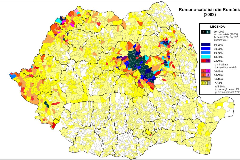 Lateinische Katholiken in Rumänien (Volkszählung 2002)