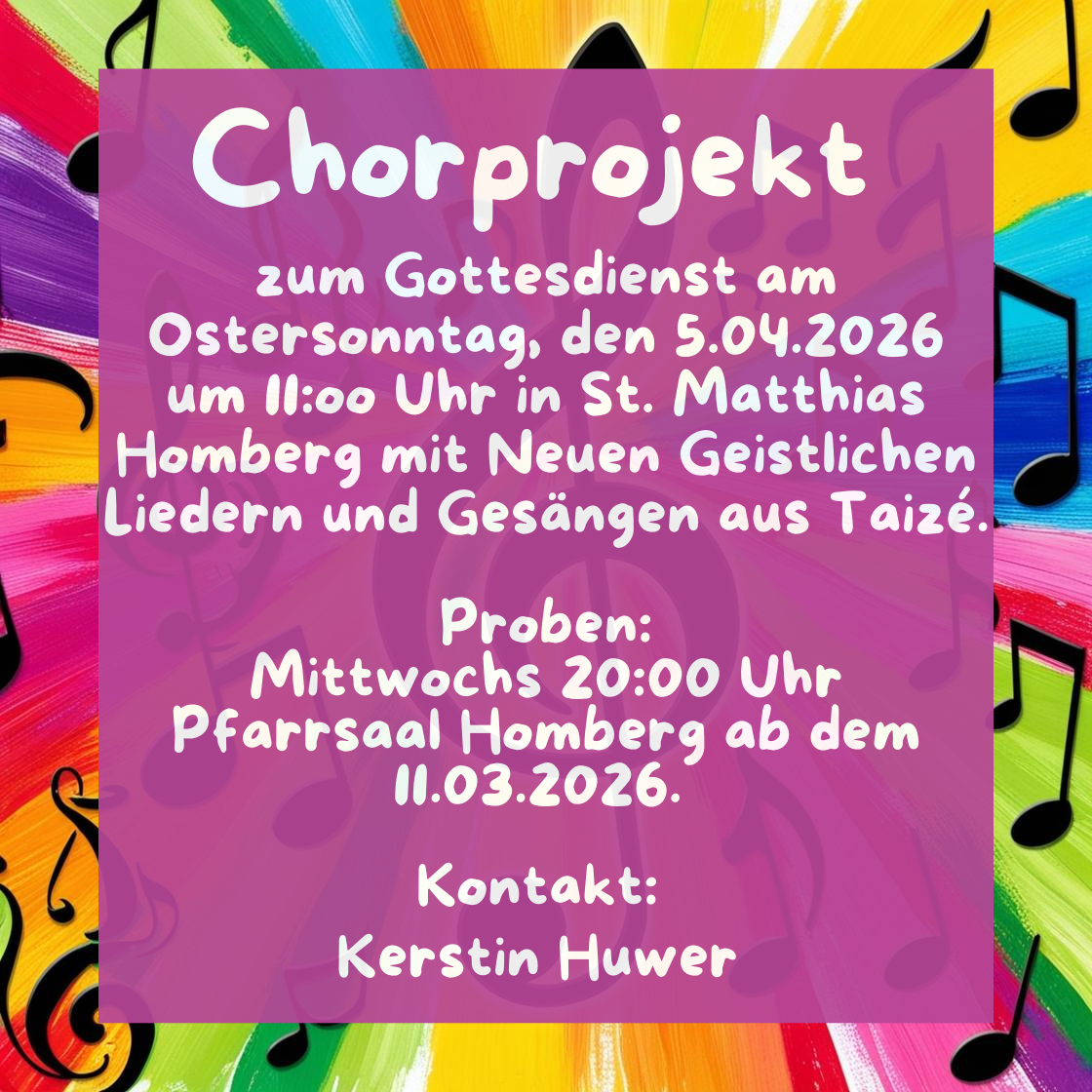 Chorprojekt Ostersonntag 2026
