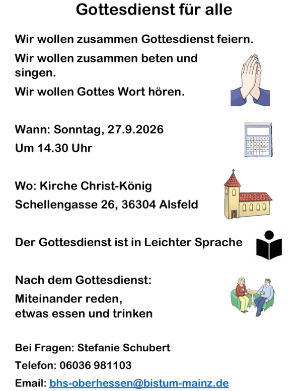 Inklusiver Gottesdienst  27.9.2026