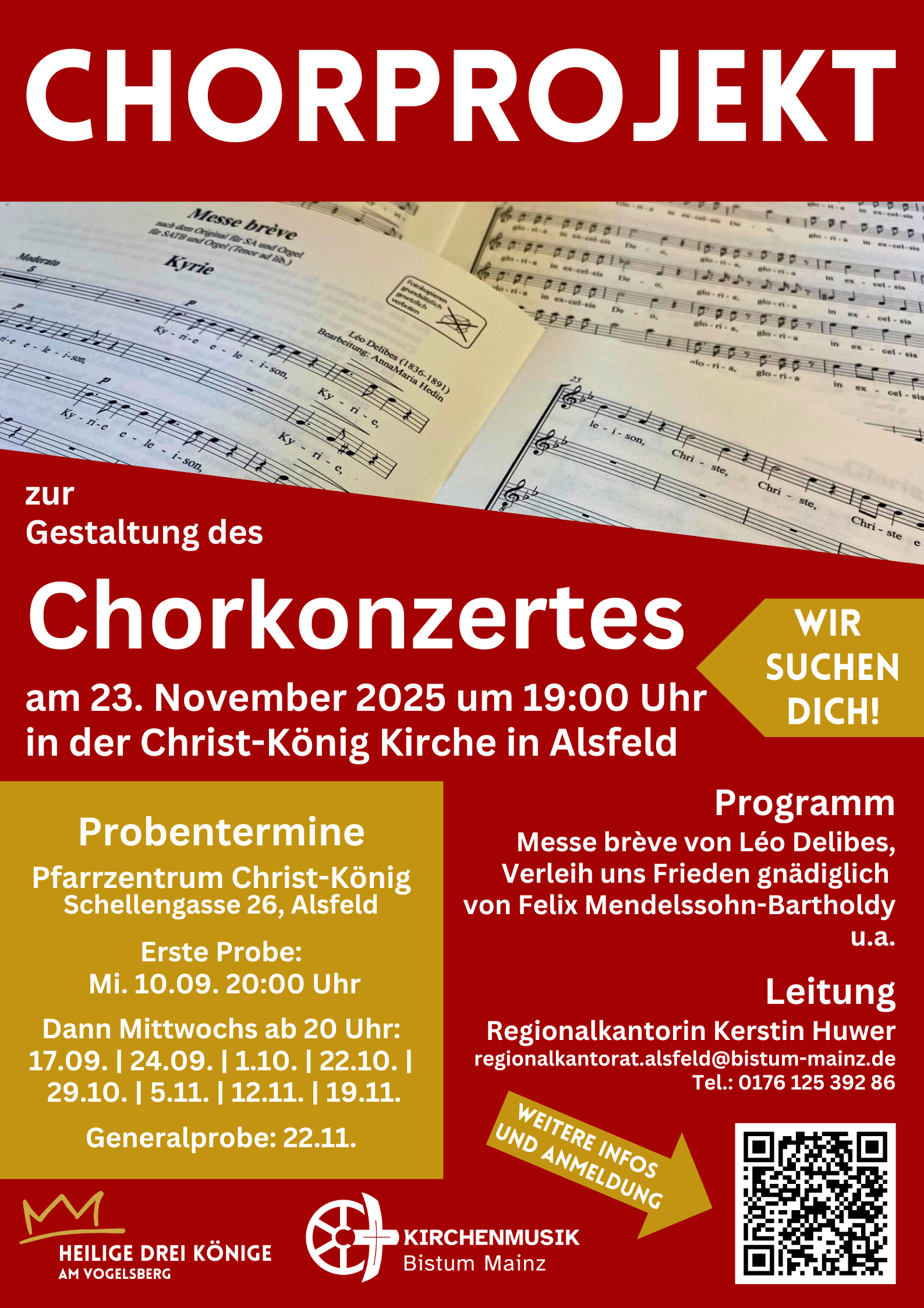 Plakat - Werbung Sänger Chorkonzert 23. November