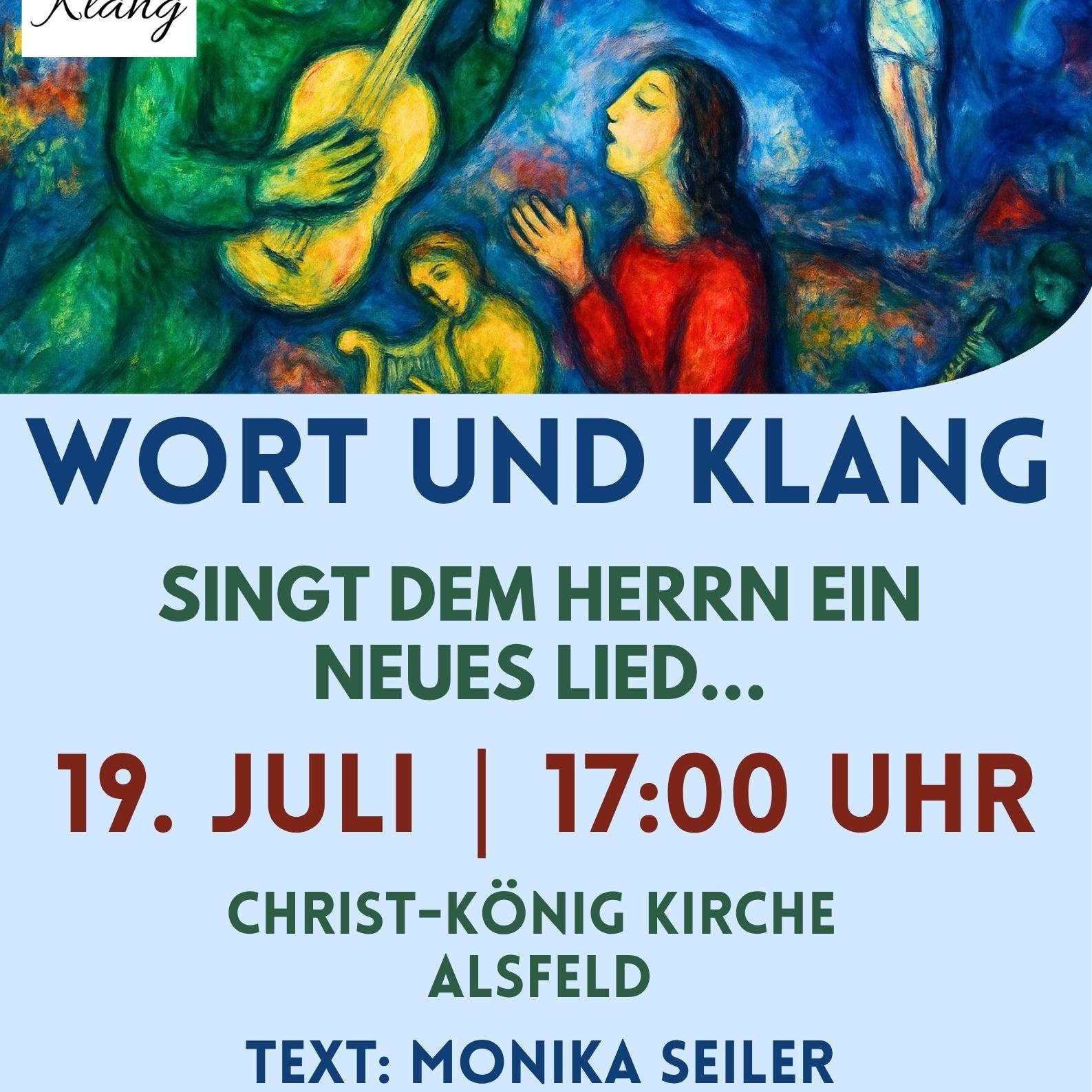 Plakat - Wort und Klang 19.07.2025