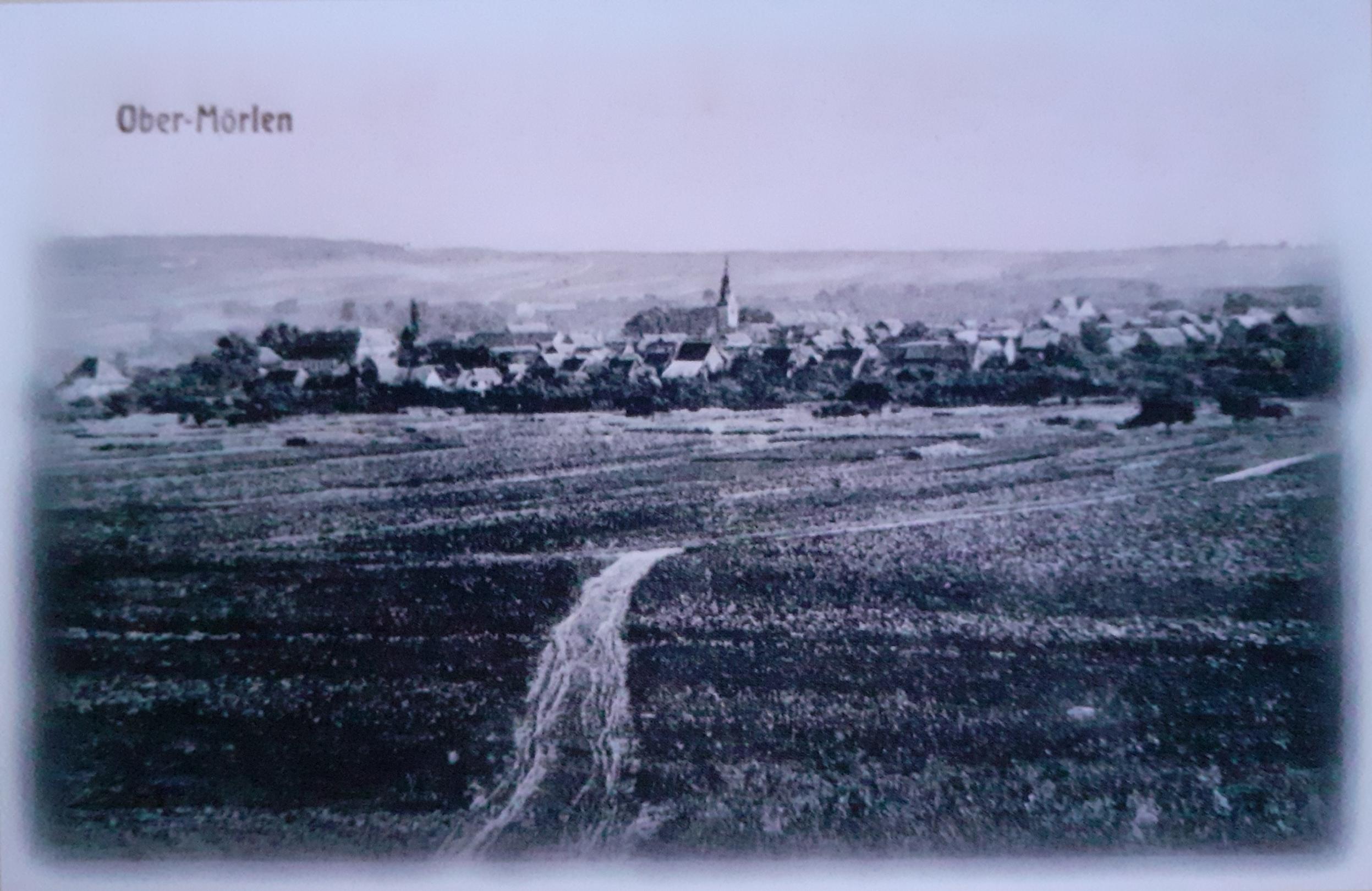 Blick auf Ober-Mörlen vor 100 Jahren als die Rhöner kamen.