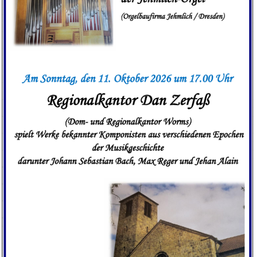 Orgelkonzert 2026-10-11