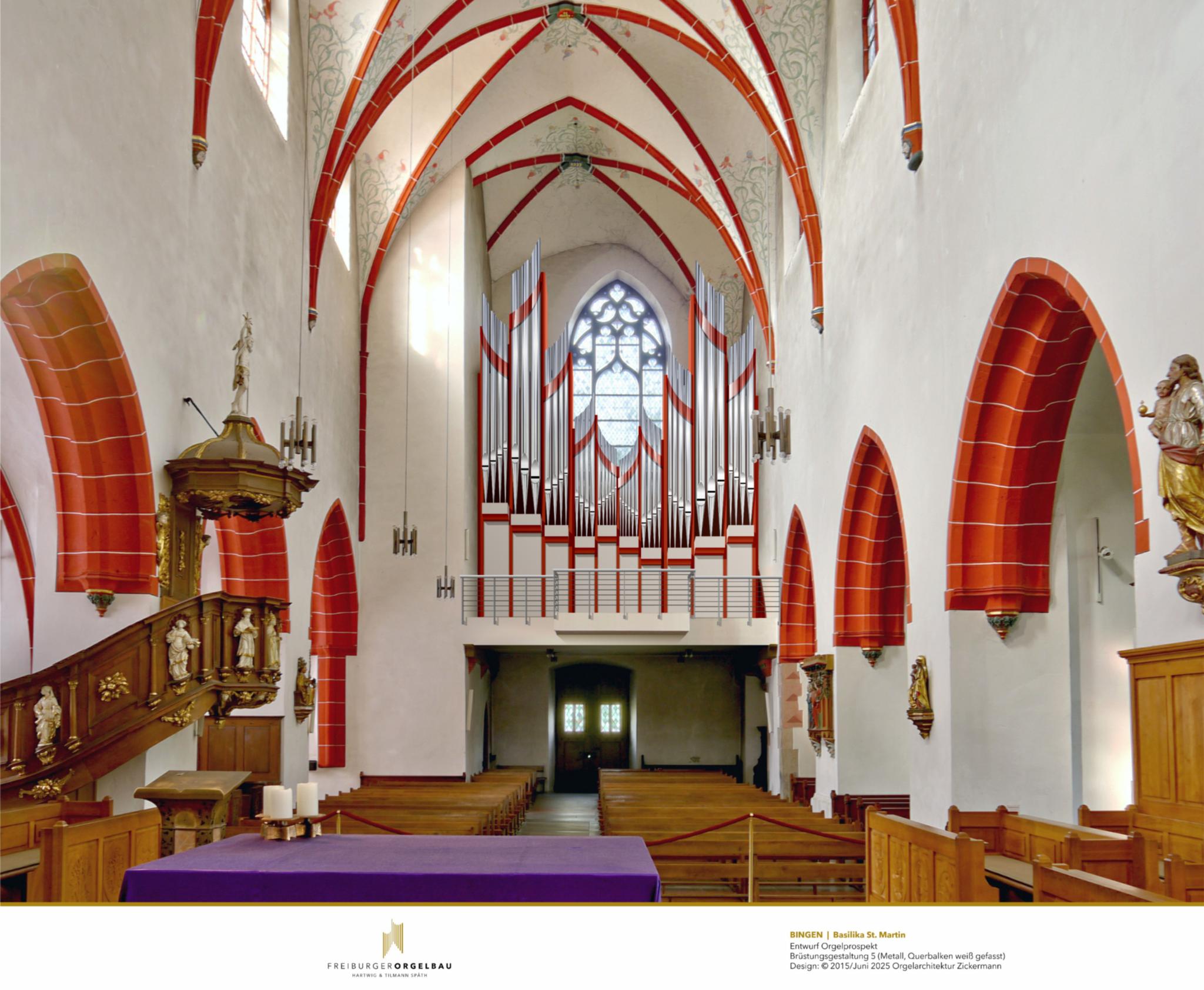 Prospektentwurf der neuen Hildegardis-Orgel von Lothar D. Zickermann