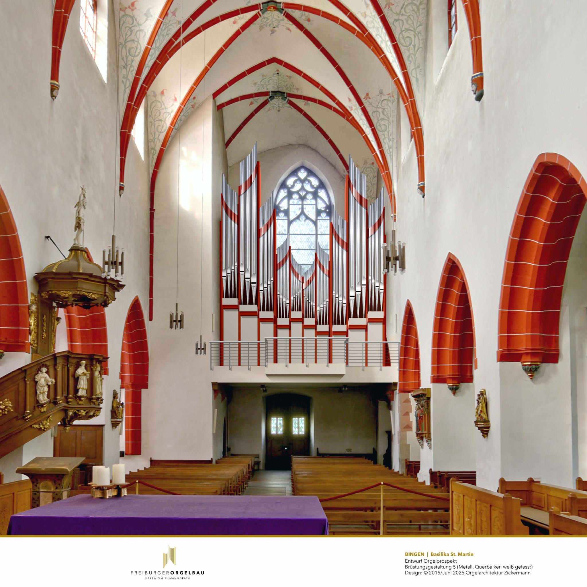 Prospektentwurf der neuen Hildegardis-Orgel von Lothar D. Zickermann