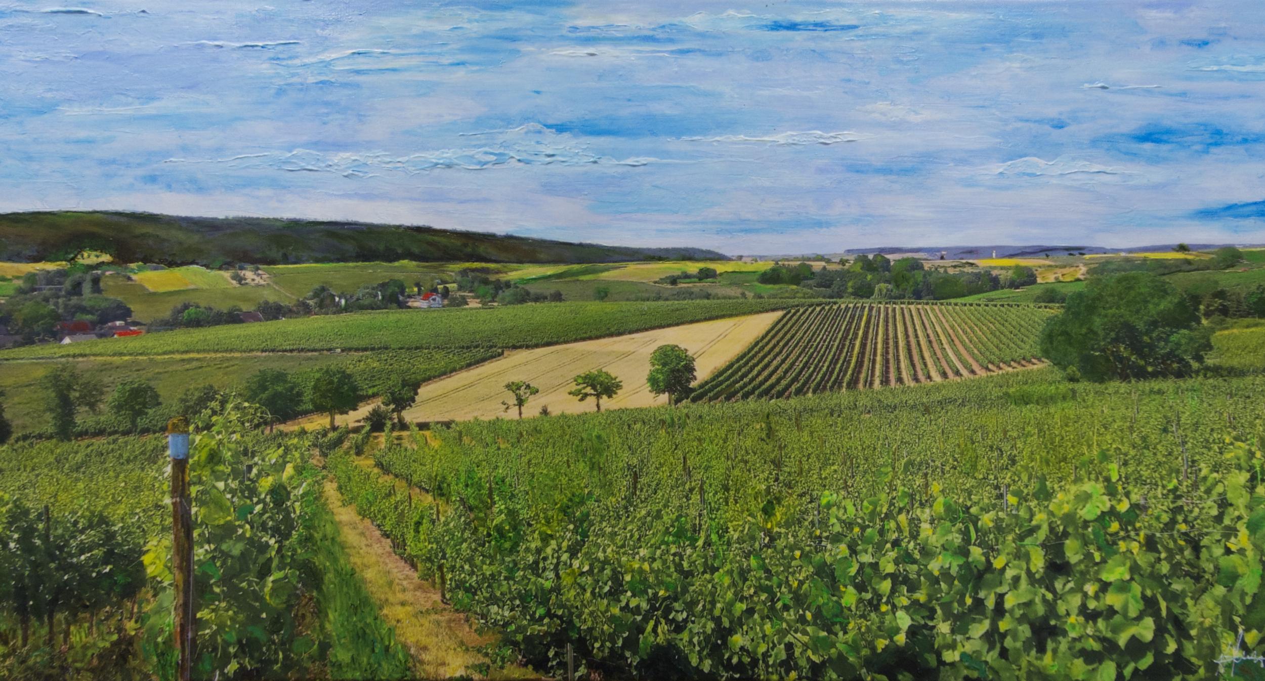 Nahe-Landschaft gemalt von Hans-Georg Grünert