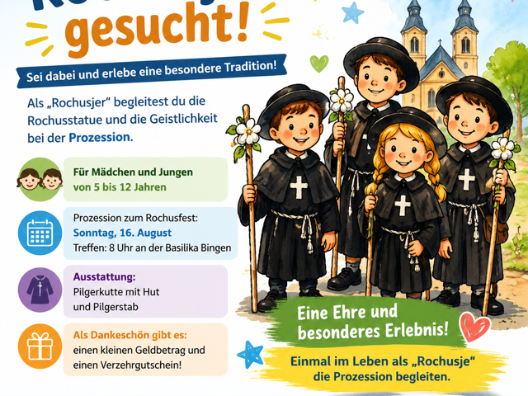 Rochusjer gesucht Flyer bunt