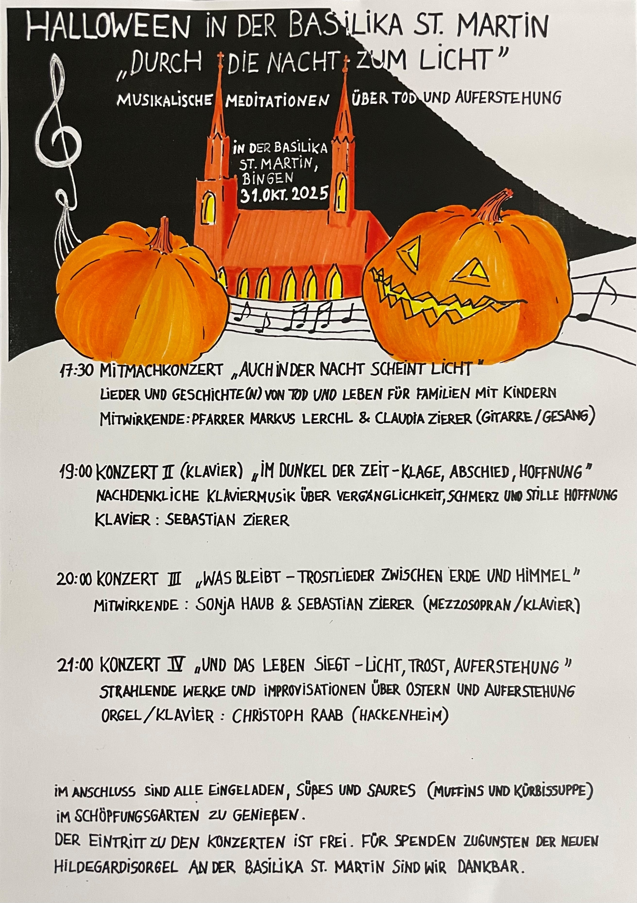 Plakat Halloween in der Basilika