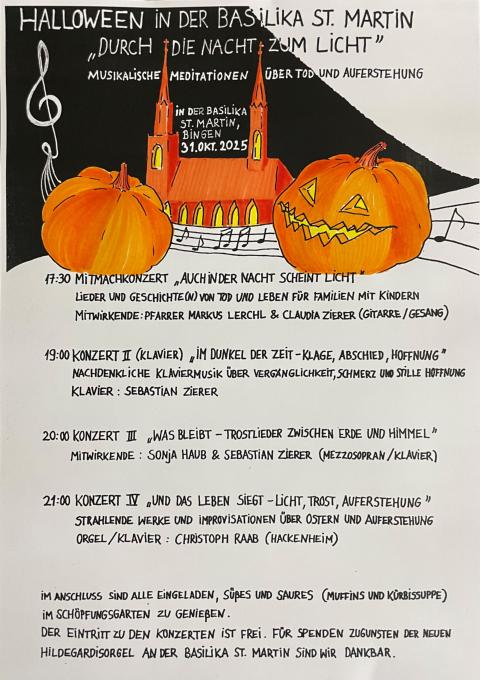 Plakat Halloween in der Basilika